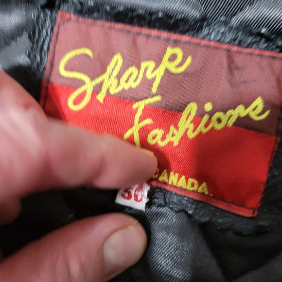 Vintage brown leather mens biker jacket size 50 xxl Sharp Fashions - Picture 9 of 11